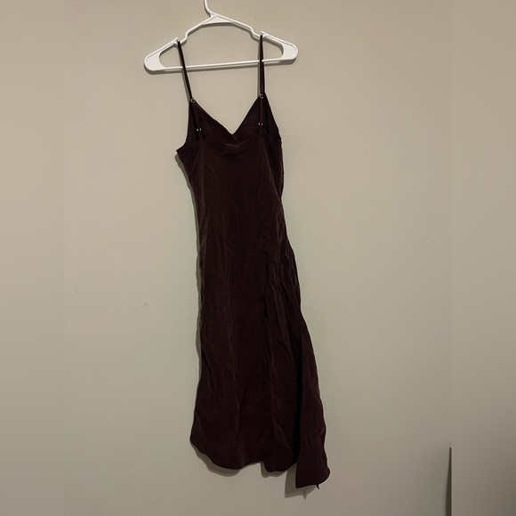 AG Adriano Goldschmied Burgundy Sueded Slip Dress Size Small - Picture 8 of 9